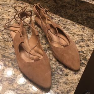 Franco Sarto lace up ballet sandals